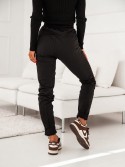 Pantaloni de trening dama cu cusaturi, negri FI732 - Magazin online - Boutique